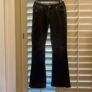 Marlin corduroy low rise distressed jeans